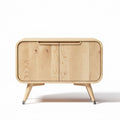 Wooden sideboard cabinet with sliding doors and tapered legs 60 x 40 x 70cm