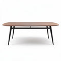 Wooden coffee table with black metal legs 120 x 60 x 45cm