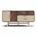 Modern wooden sideboard with storage drawers and cabinet 140 x 45 x 80cm